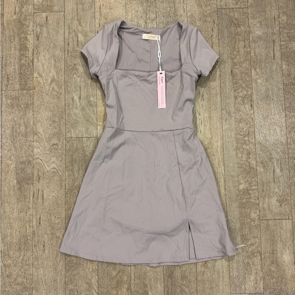 lululemon athletica Dresses & Skirts - QINSEN Tennis Dress for Women Square Neck Short Sleeve Active Workout Golf Sz S